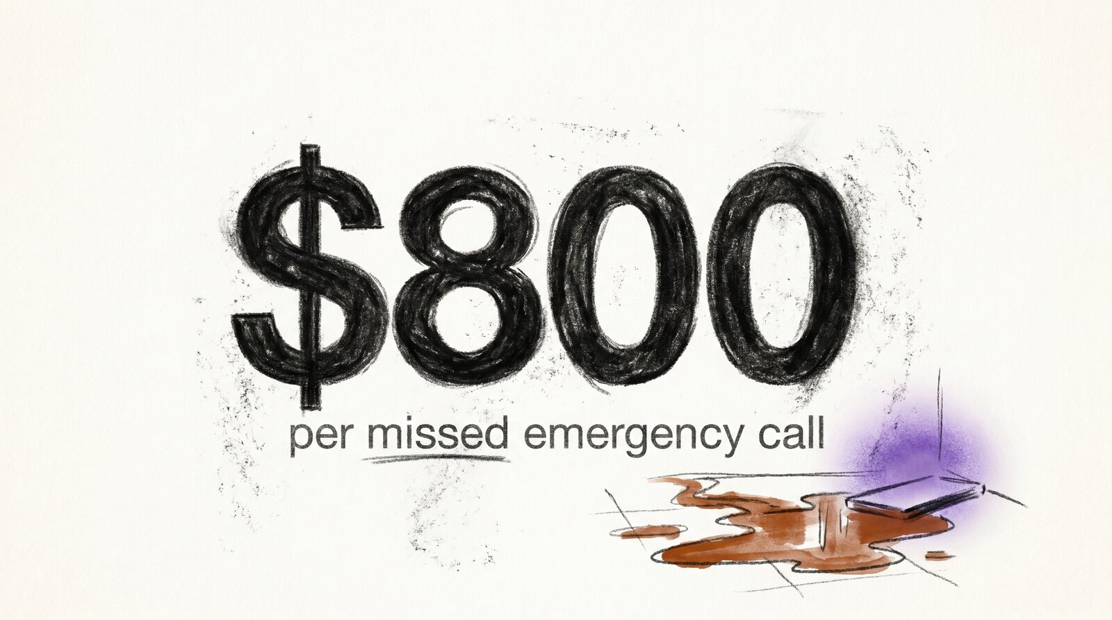 800 per missed emergency call